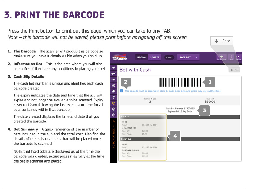 TABtouch with Cash Guide - Step 3